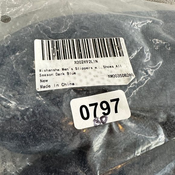 Mishansha Men Home Slippers Memory Foam Fleece Lined Winter House shoes Blue 10 - Picture 14 of 14